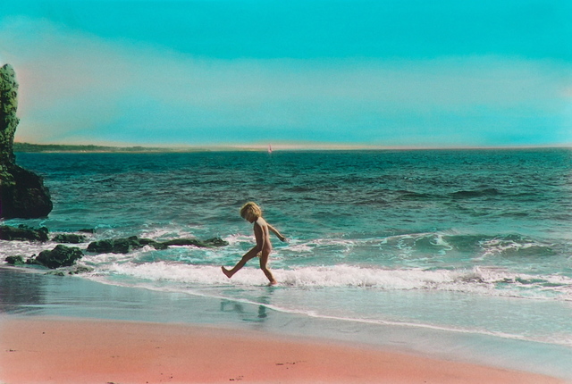 OUKA LEELE, ‘Qué precioso es el mar’, 1995, Photography, Mineral inkjet on cotton paper from original hand painted watercolour on black and white photography, Blanca Berlín