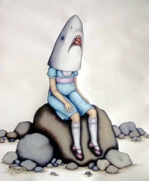 Casey Riordan Millard, ‘Shark Girl by the Sea’, Marta Hewett Gallery