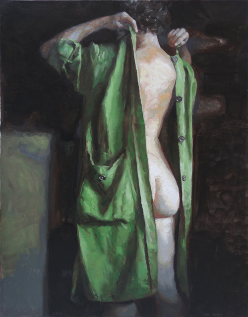 Rafel Bestard, ‘Green Coat’, 2020, Painting, Oil on canvas, Galeria Contrast
