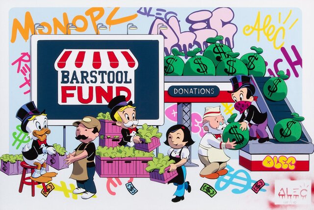 Alec Monopoly x The Barstool Fund Monopz Saves Small Biz