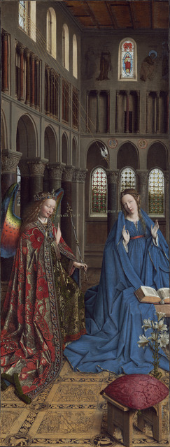 Jan van Eyck, ‘The Annunciation’, ca. 1434/1436, Painting, Oil on canvas transferred from panel, National Gallery of Art, Washington, D.C.