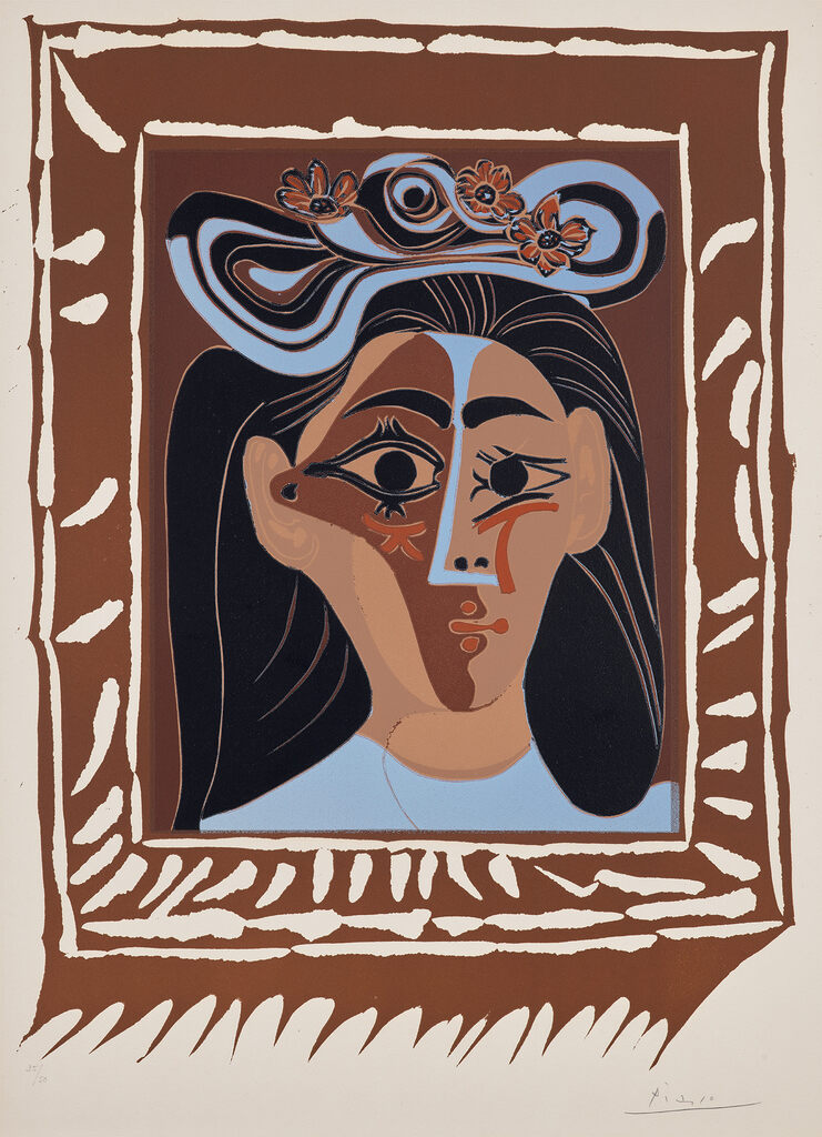 Pablo Picasso - Jacqueline au chapeau à fleurs. II (Jacqueline in a Flowered Hat. II) (Bl. 1149, Ba. 1304)