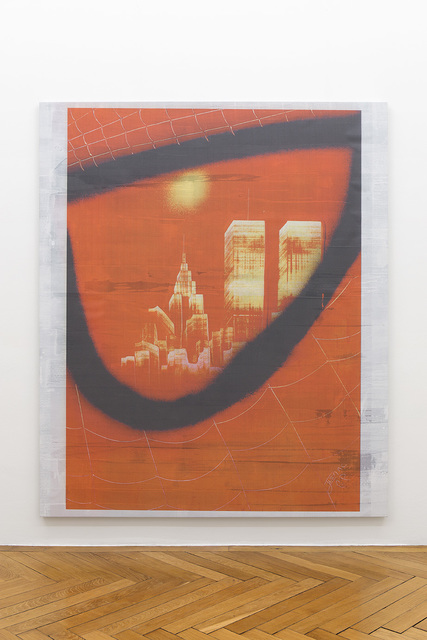Ned Vena, ‘Manhattan Skyline with Twin Towers Reflected in the Eye of Spiderman (4)’, 2017, Société