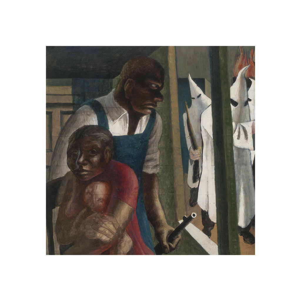 John Wilson, Compositional study for The Incident, 1952. Opaque and transparent watercolor, ink, and graphite, squared for transfer. Yale University Art Gallery, Janet and Simeon Braguin Fund.© Estate of John Wilson John Wilson, Compositional study for The Incident, 1952. Opaque and transparent watercolor, ink, and graphite, squared for transfer. Yale University Art Gallery, Janet and Simeon Braguin Fund.© Estate of John Wilson